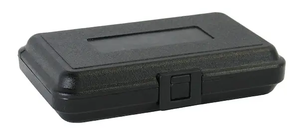 Latch detail of blow-molded case